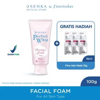 [B1G3] - SENKA Perfect Whip White Facial Foam [100 g] Free Fino Hair Mask (3 Pcs)