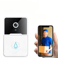 Wireless Video Doorbell Camera Visual Smart Doorbell Motion Detection Night Vision 2-Way Audio Real-Time Monitor Visual Doorbell