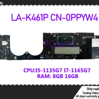 PCparts CN-0PPYW4 For DELL XPS 13 9305 Laptop Motherboard LA-K461P I5-1135G7 I7-1165G7 CPU 8GB/16GB RAM Mainboard MB 100% Tested