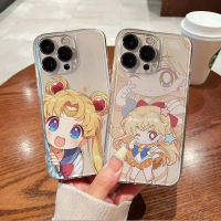 Sarung Telefon, Bahan TPU Lembut, Reka Bentuk Sailor Moon, Comel, Serasi dengan OPPO A3 Pro, A57, A7