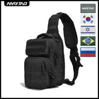 Tactical Shoulder Bag Military Rover Men's Sling Pack Small EDC Crossbody Chest Bag for Hiking Camping Molle Assault Range Bag