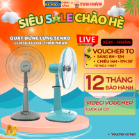 Quạt lỡ Senko L1638 - Thân nhựa, 3 cánh, êm ái, gió mát đầy, tiết kiệm điện năng, xinh xỉu QuạT Fan