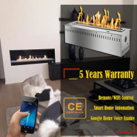Super 30 inch wifi bio fireplace google alexa voice enabled indoor chimney