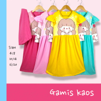 PROMO 7.7 DA SHABIRA Gamis Anak Printing 2-10 Tahun Set Hijab Baju Muslim Ngaji Bahan KAOS PRINTING 