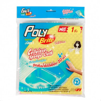 POLY-BRITE ผ้าฟองน้ำเซลลูโลส อัลตร้า รุ่น 670-02D สีชมพู ขนาด 20.5x27.5 ซม. (แพ็ค 2+1 ชิ้น)
