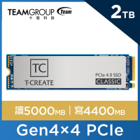 十銓 T-CREATE CLASSIC 2TB M.2 Gen4 PCIe SSD 固態硬碟