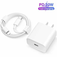 DIXSG For iPhone 13/14 Pro Max/iPad Fast Charger 20W PD Cable Power Adapter Type-C 1M