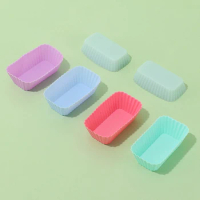 1 Pc Silicone Rectangular Reusable Cake Molds Jelly Baking Mould Cupcake Maker Muffin Cup Kitchen Pastry Tool