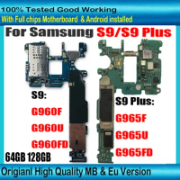 128GB + 6G For Samsung Galaxy S9 Plus G965F G965U G965FD S9 G960F G960U G960FD 64GB 128GB Motherboard EU version Plate