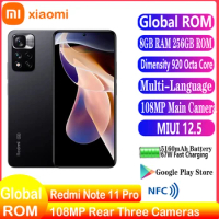 Xiaomi Smartphone Redmi Note 11 Pro Global ROM Octa Core Dimensity 920 6.67" 120Hz 5160mAh 67W 108MP Main Camera Google Play