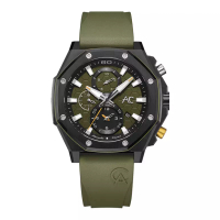 Alexandre Christie Jam Tangan Pria Alexandre Christie AC 9601 GC RIPGNYL Chronograph Men Green Dial