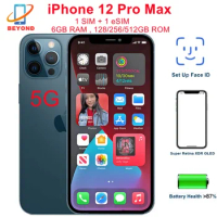 Genuine Apple iPhone 12 Pro Max 128/256/512GB ROM 6.7" OLED RAM 6GB A14 Bionic IOS Face ID NFC Unlocked 5G 98% New Cell Phone