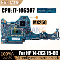For HP 14-CE3 15-CC Laptop Mainboard DAG7AMB58C0 SRG0N i7-1065G7 N17S-G2-A1 MX250 4G L67080-601 Notebook Motherboard