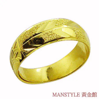 MANSTYLE 順利 黃金戒指 (約2.32錢)