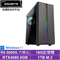 技嘉B450平台[極地魔龍W]R5-5600G/RTX 4060/16G/1TB_SSD/Win11