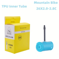 TPU Inner Tube for Mountain Bikes French Valve 45mm 26X2 0 2 8 / 27 5X2 0 2 8 / 29x1 95 2 8 Long lasting Performance