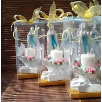 Tempat Lilin Patung Bunda Maria Tangan Melindungi + Lilin - Rohani Terlaris