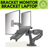 Bracket Braket Monitor Plus Tray Monitor Dan Laptop 14 - 27 Inch Flexibel F160 + Tray A
