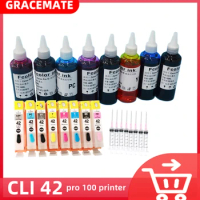 CLI42 Empty Refillable Ink Cartridges Cli 42 Cartridge 8 Color Ink Compatible for Canon PIXMA Pro 100 Pixma Pro 100 Printer