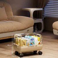小推車置物架客廳多層玩具收納架零食落地儲物架臥室可移動整理架
