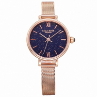 LOLA ROSE 英式LONDON的美感時尚優質米蘭式腕錶-星空藍+玫瑰金-LR4140｜618年中狂歡↘天天搶券再折$120