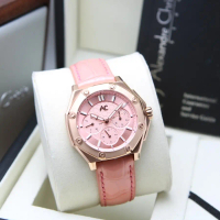JAM TANGAN WANITA ALEXANDRE CHRISTIE AC 9601 ROSEGOLD PEACH WANITA LEATHER