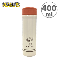 日本正版 史努比 不鏽鋼保溫瓶 400ml 隨身瓶 保冷瓶 水壺 Snoopy PEANUTS - 095953