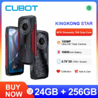 Cubot KingKong Star, 24GB(12+12GB) RAM, 256GB ROM, Rugged Smartphone 5G,6.78" 2K 90Hz Screen, 100MP 