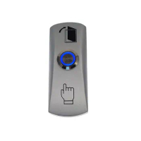 1pcs Metal Exit Button With LED Light Zinc Alloy Material With Bottom Box Used For Access Control Door Push Button