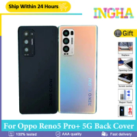 Original Back Cover For Oppo Reno5 Pro+ 5G Plus Battery Cover Rear Housing Door PDRM00 PDRT00 Back Case With Camera Lens Replace