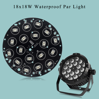 18X18W RGBWA UV 6in1 Led บอร์ด18X12W RGBW 4IN1 Led Par โคมไฟลูกปัด18X15W RGBWA 5in1ไฟเวทีอลูมิเนียม 