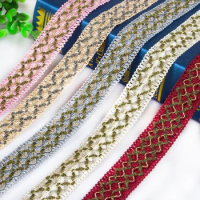 12Yards New Centipede Lace DIY Curtain Trim 2.5CM Wide Braided Sewing Cushion Bed Cover Patchwork Edge Lace