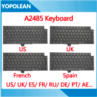 New US UK Spain French Russian Laptop Keyboard For Macbook Pro Retina M1 Pro 16" A2485 2021 Year