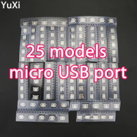 25 Models Micro 5Pin USB Jack Connector Charging Socket Port For Lenovo Huawei Xiaomi Samsung etc mobile tablet GPS power Bank