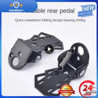 Rear Seat Pedals Adjustable Durable Easy To Install Multi-function Practical Foldable Pedal For Mountain Bike Foot Pedal
