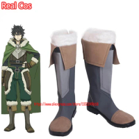 RealCos Anime The Rising Of The Shield Hero Naofumi Iwatani Cosplay Flat Shoes Boots Halloween Carnival Prop Custom