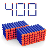 400pcs For Nerf Bullets EVA Soft Round Head 7.2cm Refill Bullet Darts for Nerf Toy Gun Accessories Children Christmas Gifts