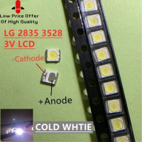 50PCS FOR LG 2835 led Repair 32 LCD TV 55-inch LED backlight beads 3V 1W 3528 2835 cool white light bead1