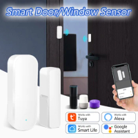 Tuya WiFi Smart Door Sensor Window Smart Home Door Open Close Detector Window Sensor Smart Life APP Works With Alexa Google Home