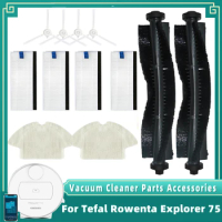 For Tefal Rowenta Explorer 75 RG7687/RR7687WH Main Side Brush Roller Hepa Filter Mop Rag Cloth Replacement Accessories Parts