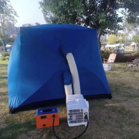 DC 24V camping mini ac unit fan USB outdoor portable car rv tent cabin air conditioner