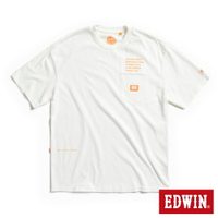 EDWIN 橘標 口袋寬短袖T恤-男款 米白色 #503生日慶