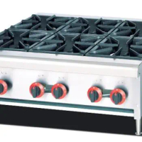 Gas Range with 6 Burners Table Top, Multi-cooker Gas Fryer, Multi-Cooker, New Design