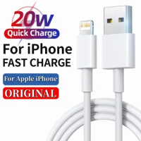 Original 20W PD USB Lightning Data Cable For Apple iPhone 11 12 13 14 Pro Max USB-C Fast Charger X XS XR 7 8 6 Plus SE Charging