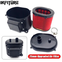 25mm Upgraded Diesel Parking Heater Air Intake Filter Silencer Replacement For Webasto Dometic Eberspacher Black &amp; Red
