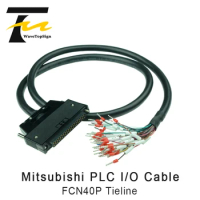 wavetopsign PLC I/O cable Control Cable FCN40P A6CON1 Wiring 40P C500-CE401 for Mitsubishi Q L series terminal board fuji