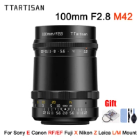 TTArtisan 100mm f2.8 M42 Bubble Bokeh Camera Lens Full Frame Large Aperture For Sony E Canon RF/EF Fuji Nikon Z Leica L/M Mount