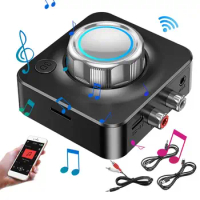 Wireless Car Stereo Long Range Hi-Res Audio With Volume Control Multifunctional Car Audio Adapter Universal Car Audio Receiver