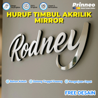 Huruf Timbul Akrilik Mirror, Huruf Timbul Dekorasi, Huruf Dekorasi Nama, Papan Nama Usaha Menyala, T