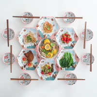 陶瓷拼盤餐具組合套裝家用創意菜盤海鮮聚會火鍋團圓過年飯聚餐盤